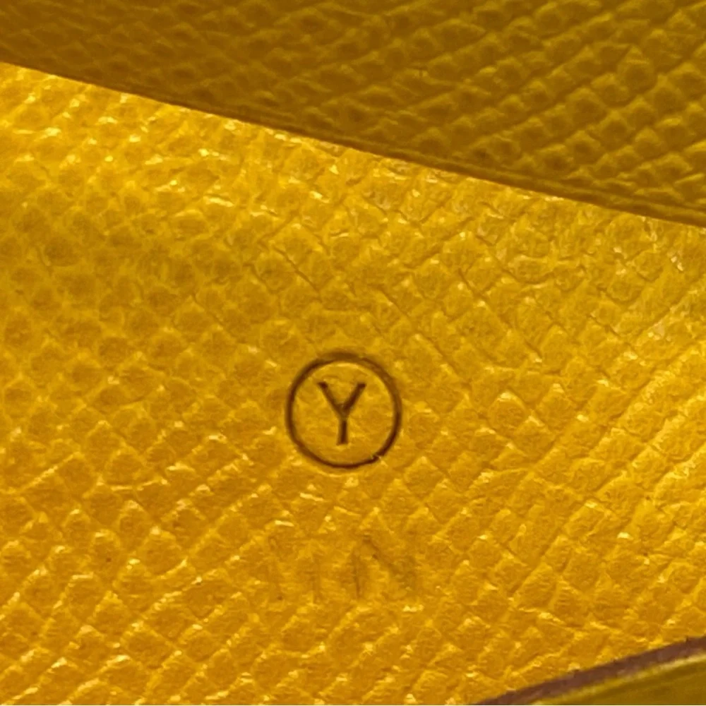 Hermes Yellow Leather Notebook Agenda Cover Passport Holder Travel - Picture 6 of 13